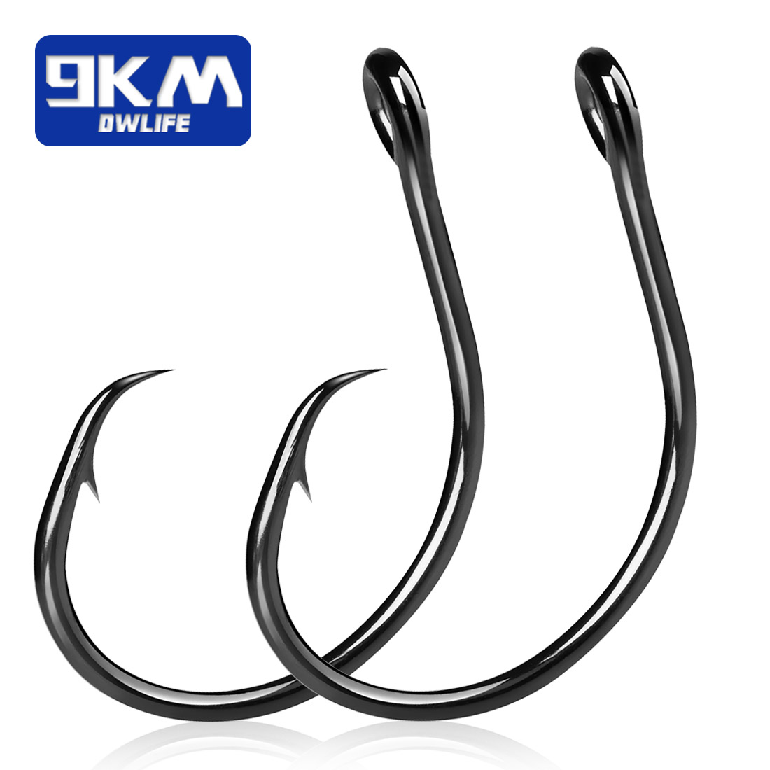 Fishing Hook Offset - 9KM 25-50Pcs Kail Lingkaran Lebar Tanpa