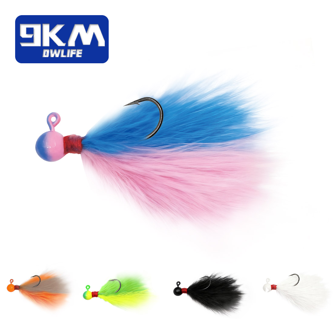Fishing Hook Assortment - 9KM 5pcs Kit Umpan Marabou Campuran