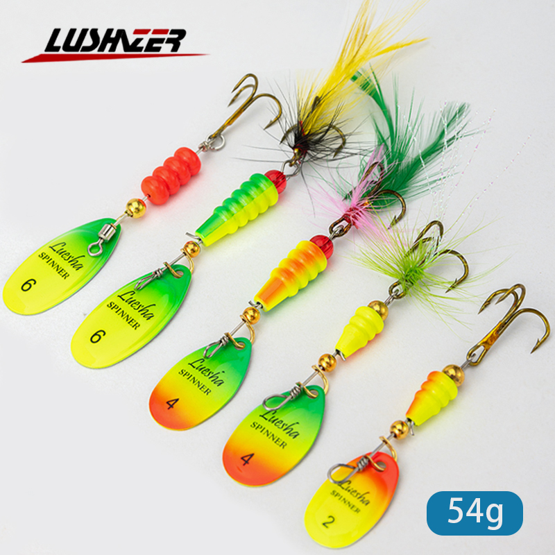 LUSHAZER umpan pancing Spinner - Fishing Hook Treble ulasan dan harga