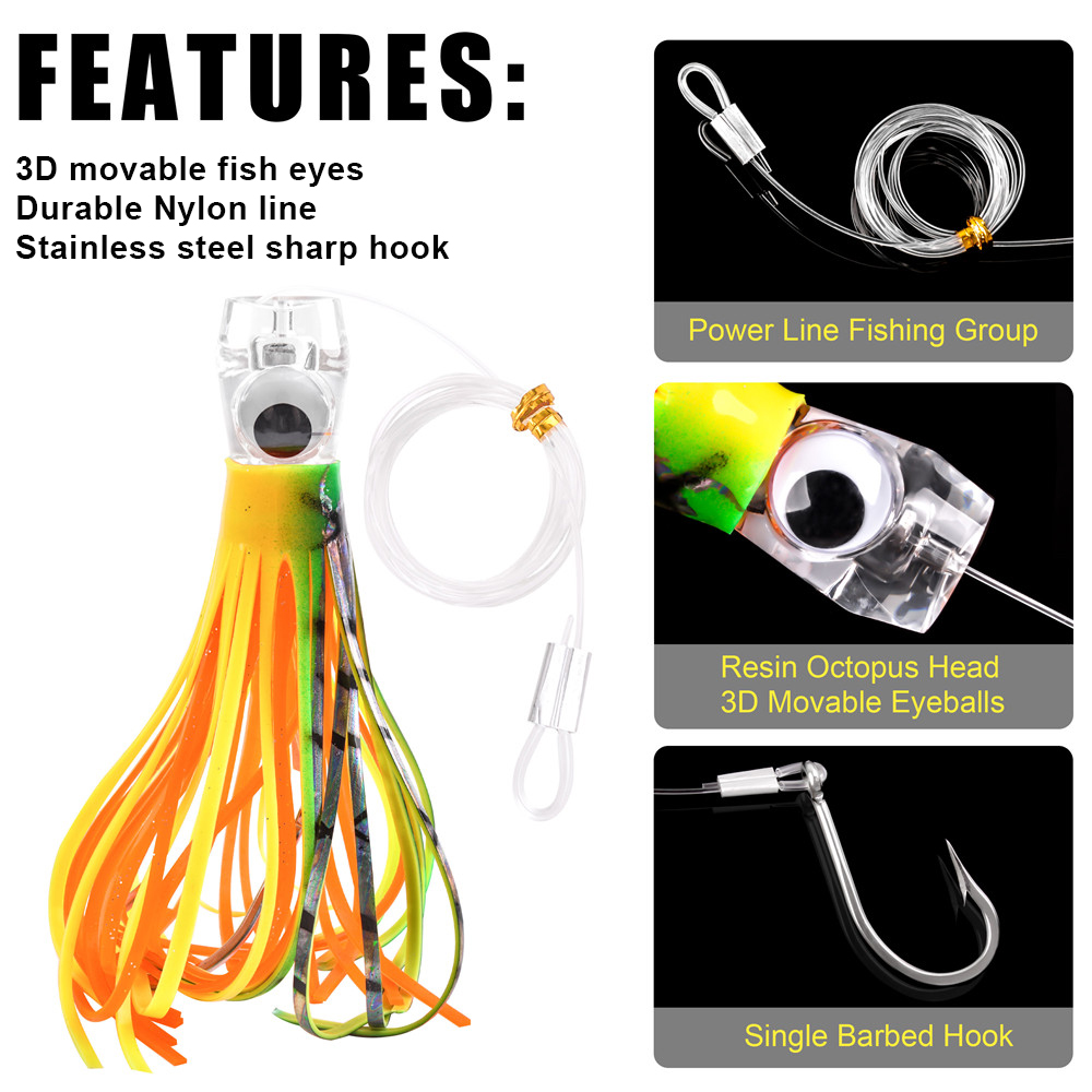 3 buah rok Trolling umpan Tuna - Fishing Hook Size ulasan dan harga